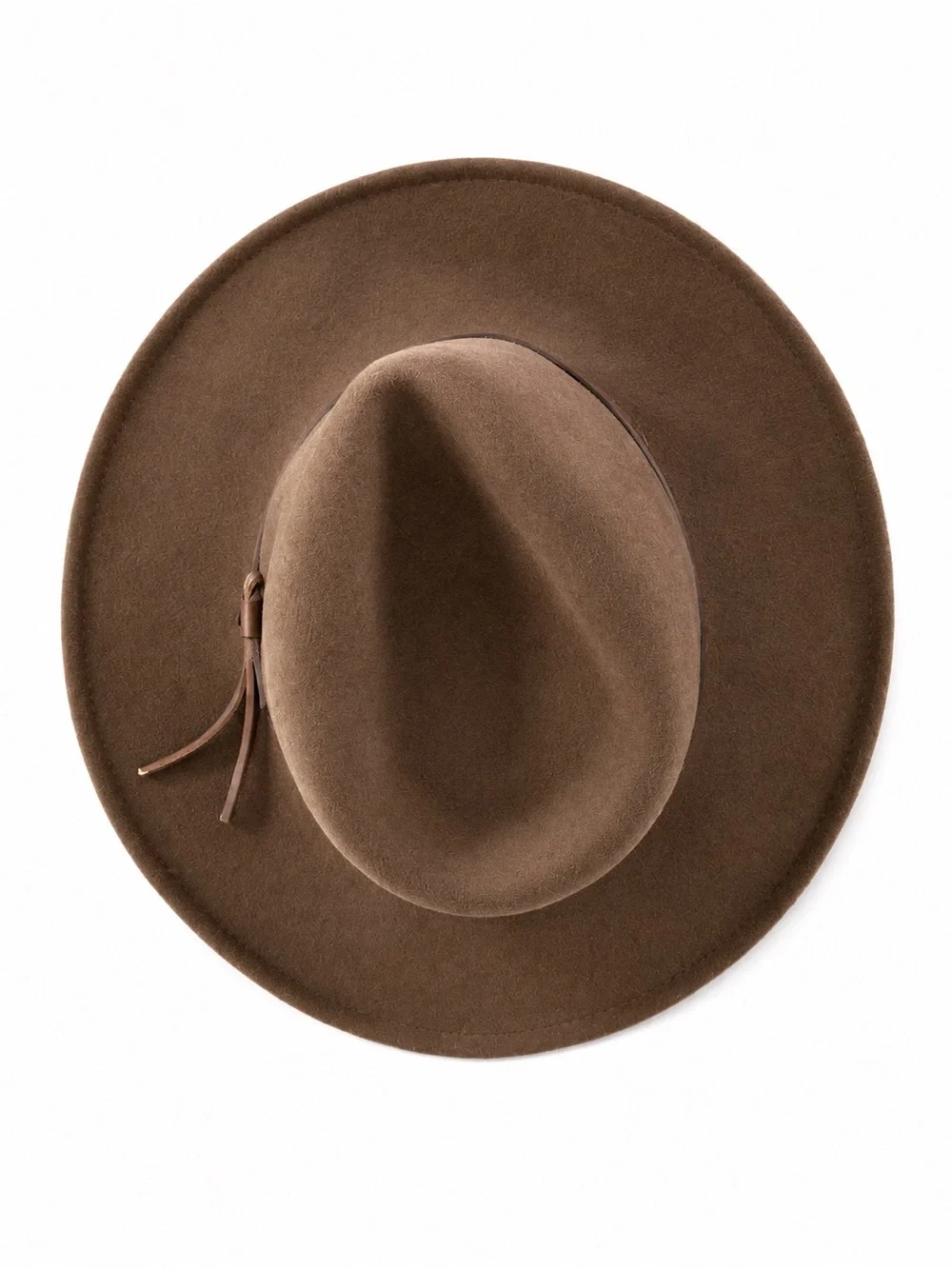 Dorfman Pacific 100% Wool Felt Brown Wide Brim Fedora Hat Size L USA Made|unisex